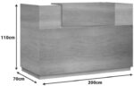 Γραφείο reception Lotus pakoworld σε χρώμα φυσικό 200x70x110εκ - Image 4