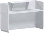 Γραφείο reception Lotus pakoworld σε λευκή απόχρωση 140x70x110εκ - Image 2