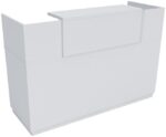 Γραφείο reception Lotus pakoworld σε λευκή απόχρωση 140x70x110εκ