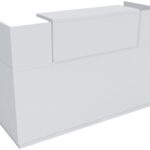 Γραφείο reception Lotus pakoworld σε λευκή απόχρωση 140x70x110εκ