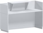Γραφείο reception Lotus pakoworld σε λευκή απόχρωση 180x70x110εκ - Image 2