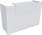 Γραφείο reception Lotus pakoworld σε λευκή απόχρωση 180x70x110εκ