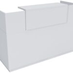 Γραφείο reception Lotus pakoworld σε λευκή απόχρωση 180x70x110εκ