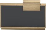 Γραφείο reception Lotus pakoworld σε φυσική-ανθρακί απόχρωση 160x60x105εκ - Image 3