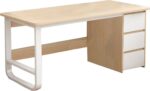 Γραφείο Salto pakoworld με συρταριέρα MDF φυσικό-λευκό 120x48x74εκ