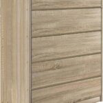 Συρταριέρα Kuanger pakoworld mdf σε φυσική απόχρωση 80x40x109εκ