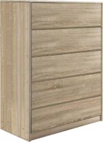 Συρταριέρα Kuanger pakoworld mdf σε φυσική απόχρωση 80x40x109εκ