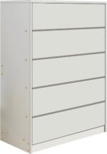 Συρταριέρα Kuanger pakoworld mdf σε λευκή απόχρωση 80x40x109εκ