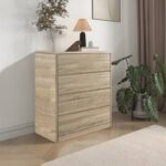 Συρταριέρα Kuanger pakoworld mdf σε φυσική απόχρωση 80x40x80εκ - Image 2