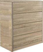 Συρταριέρα Kuanger pakoworld mdf σε φυσική απόχρωση 80x40x80εκ