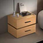 Κομοδίνο Sonlen pakoworld mdf σε oak απόχρωση 60x40x44.5εκ - Image 2