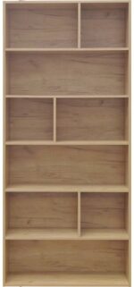 Βιβλιοθήκη Evergin pakoworld mdf σε oak απόχρωση 80x30x180εκ - Image 3