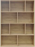 Βιβλιοθήκη Evergin pakoworld mdf σε oak απόχρωση 100x30x135εκ - Image 3