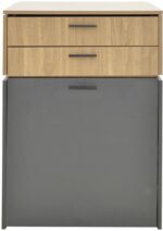 Τουαλέτα κρεβατοκάμαρας Sonlen pakoworld ανθρακί-sonoma 60x45x130εκ - Image 3