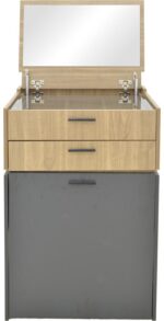 Τουαλέτα κρεβατοκάμαρας Sonlen pakoworld ανθρακί-sonoma 60x45x130εκ - Image 4