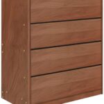 Συρταριέρα Kuanger pakoworld mdf σε καρυδί απόχρωση 80x40x80εκ