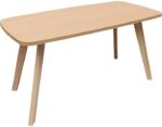 Τραπέζι σαλονιού Komela mdf σε φυσική απόχρωση 100x48x45cm - Image 2