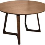 Τραπέζι Sedria pakoworld mdf καρυδί Φ120x75εκ