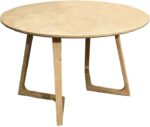 Τραπέζι Sedria pakoworld mdf σε φυσική απόχρωση Φ120x75εκ