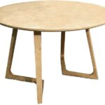 Τραπέζι Sedria pakoworld mdf σε φυσική απόχρωση Φ120x75εκ