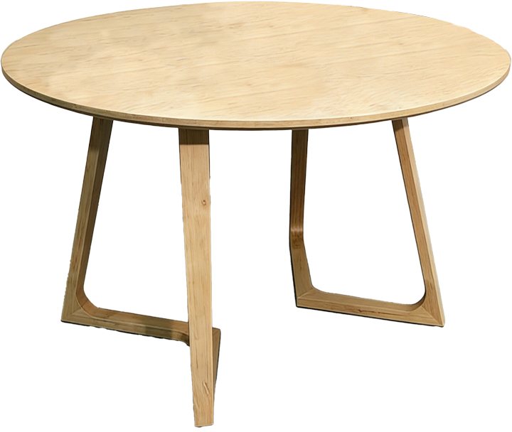 072-000176 Τραπέζι Sedria pakoworld mdf σε φυσική απόχρωση Φ120x75εκ - Image 1