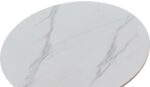 Τραπέζι Balou I pakoworld sintered stone σε λευκό μαρμάρου Φ70x74εκ - Image 3