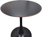 Τραπέζι Balou I pakoworld sintered stone σε μαύρο μαρμάρου Φ70x74εκ - Image 2