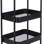 Τρόλλεϊ-ραφιέρα Nedea pakoworld μέταλλο μαύρο 41x30x77εκ