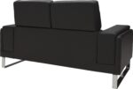 Καναπές Shea pakoworld 2θέσιος pu μαύρο-inox 158x80x87εκ - Image 6