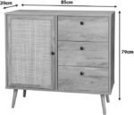 Μπουφές Oslo pakoworld σε sonoma απόχρωση 85x39x79εκ - Image 6