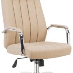 Καρέκλα γραφείου διευθυντή Morales pakoworld pu cappuccino 60x70x118-124εκ