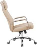 Καρέκλα γραφείου διευθυντή Morales pakoworld pu cappuccino 60x70x118-124εκ - Image 4