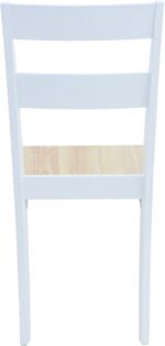 Καρέκλα York pakoworld σε λευκή-φυσική απόχρωση 39.5x47.5x89εκ - Image 5