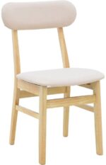 Καρέκλα Gaborn pakoworld σε φυσικό-μπεζ απόχρωση 47x47x81,5εκ
