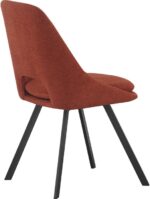 Καρέκλα Initiate pakoworld terracotta ύφασμα-πόδι μαύρο μέταλλο 48x57x85εκ - Image 3