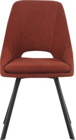 Καρέκλα Initiate pakoworld terracotta ύφασμα-πόδι μαύρο μέταλλο 48x57x85εκ - Image 5