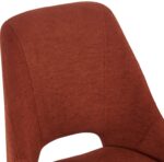 Καρέκλα Initiate pakoworld terracotta ύφασμα-πόδι μαύρο μέταλλο 48x57x85εκ - Image 6