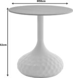 Βοηθητικό τραπέζι Fabron Inart λευκό sintered stone Φ50x52εκ - Image 5