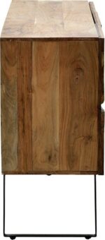 Μπουφές Imena pakoworld μασίφ ξύλο 4εκ φυσικό-μαύρο 148x43.5x86εκ - Image 6