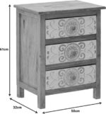 Συρταριέρα Inart 3-50-245-0017 ξύλο φυσικό-λευκό 50x32x61εκ - Image 4