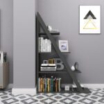 Βιβλιοθήκη Quina pakoworld σε ανθρακί απόχρωση 100x30x150εκ - Image 3