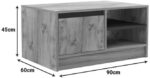 Τραπέζι σαλονιού Narli pakoworld σε oak απόχρωση 90x60x45εκ - Image 6
