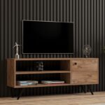 Έπιπλο τηλεόρασης Wison pakoworld σε sonoma απόχρωση 120x29x50εκ