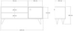 Έπιπλο τηλεόρασης Wison pakoworld σε sonoma απόχρωση 120x29x50εκ - Image 6