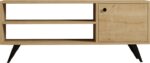 Έπιπλο τηλεόρασης Wison pakoworld σε oak απόχρωση 120x29x50εκ - Image 4