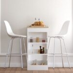 Τραπέζι μπαρ Riff pakoworld λευκό-sonoma 120x50x100εκ - Image 4