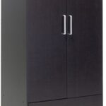 Ντουλάπα ρούχων δίφυλλη OLYMPUS pakoworld χρώμα wenge 81x57x183εκ