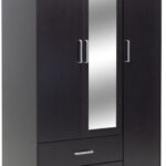 Ντουλάπα ρούχων τρίφυλλη OLYMPUS pakoworld χρώμα wenge 120x57x183εκ