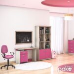 Γραφείο εργασίας Looney pakoworld χρώμα castillo-ροζ 100x55x75εκ - Image 2