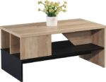 Τραπέζι σαλονιού Naya pakoworld sonoma-ανθρακί 93x46x43εκ - Image 2